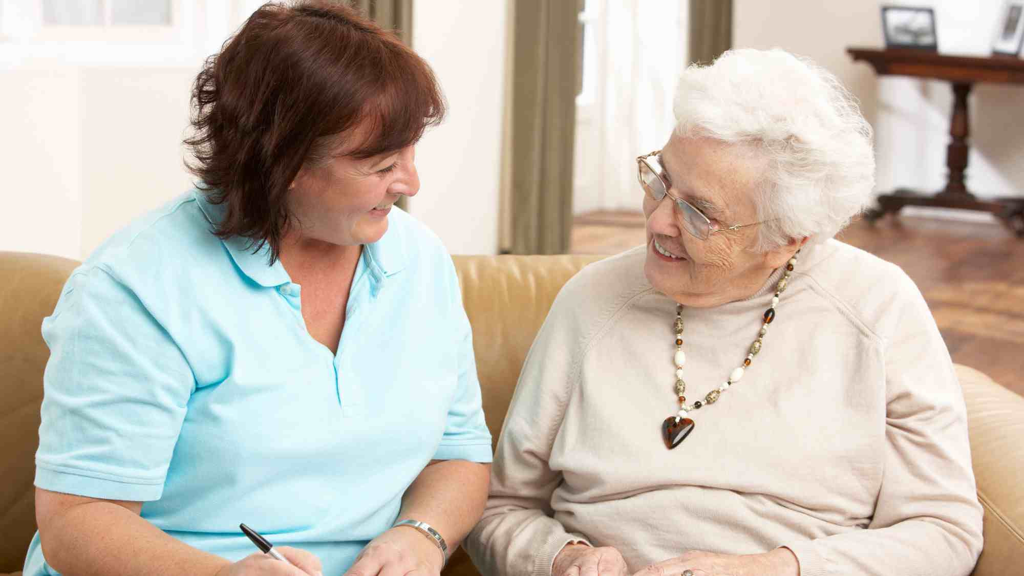 CRISTA Senior Living - Elderly woman talking with nurse